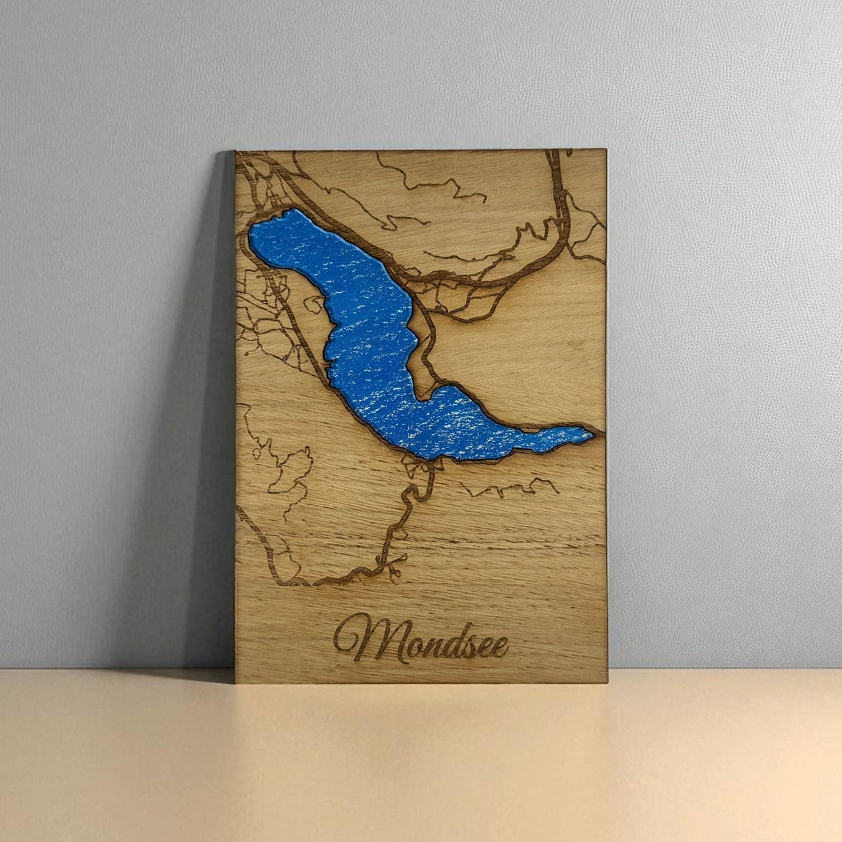 Ein Stück Mondsee für dein Zuhause – Holzkunst mit verglastem See