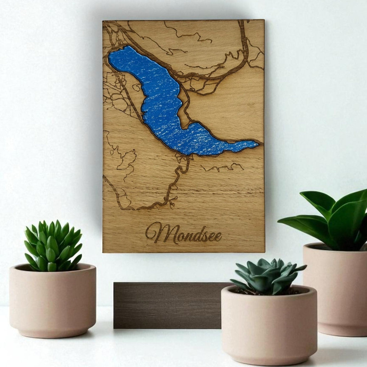 Ein Stück Mondsee für dein Zuhause – Holzkunst mit verglastem See