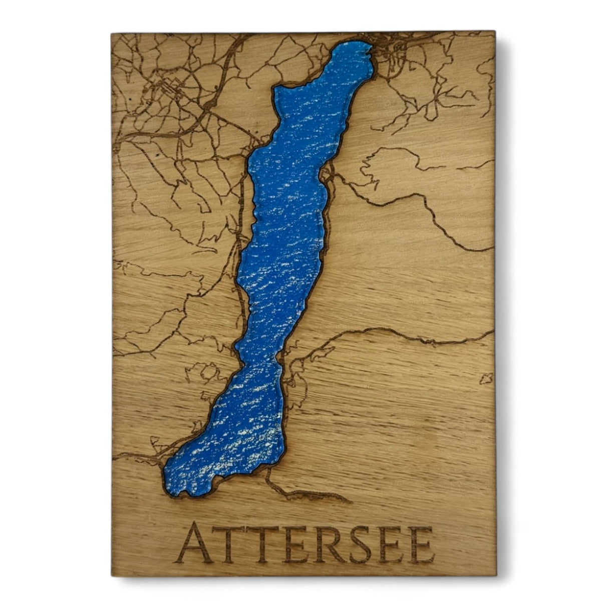 Ein Stück Attersee für dein Zuhause – Holzkunst mit verglastem See