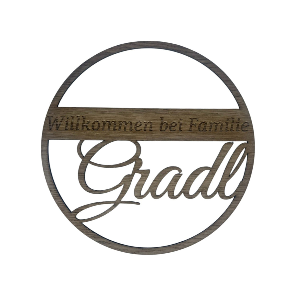 Personalisiertes Türschild "Willkommen bei Familie"