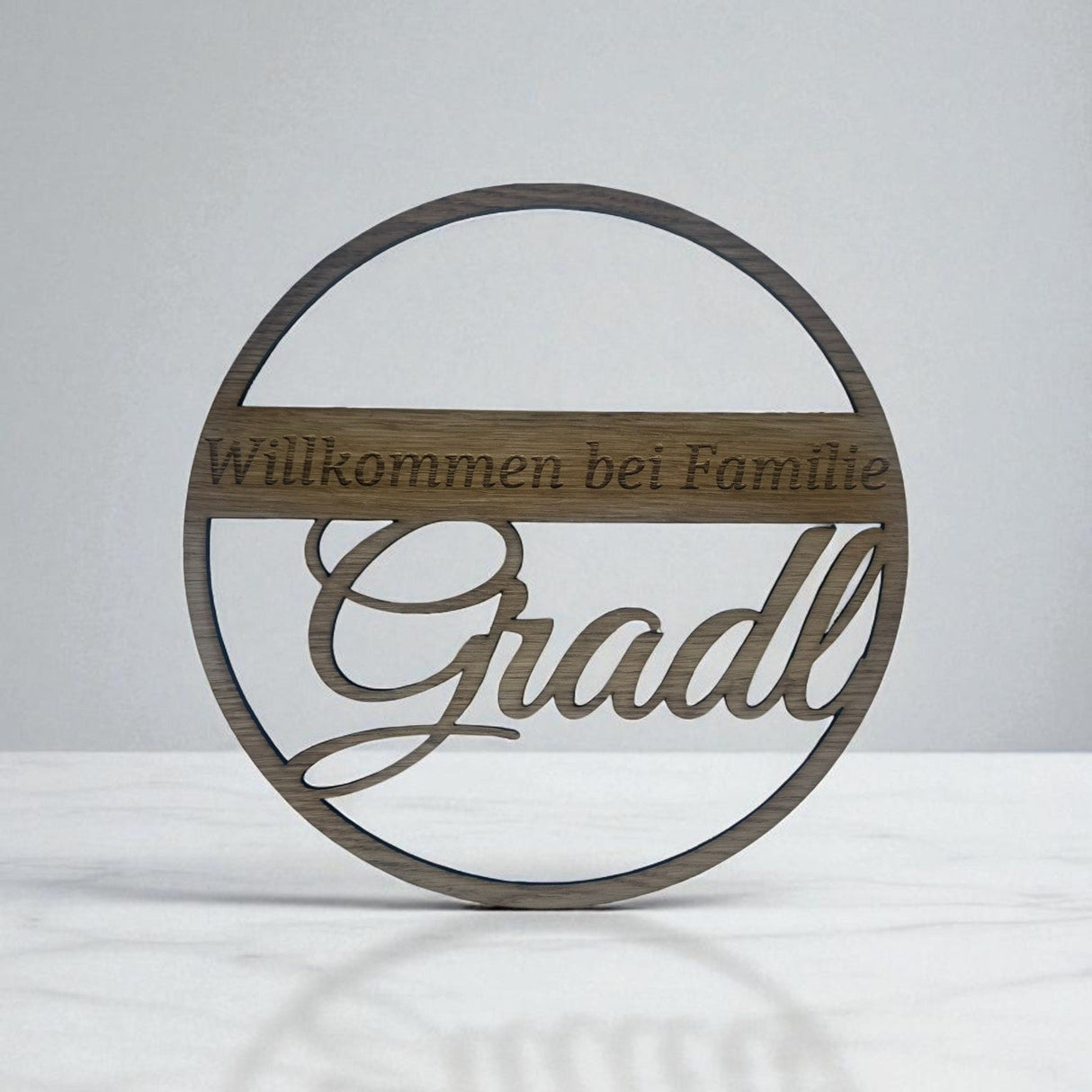 Personalisiertes Türschild "Willkommen bei Familie"