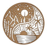 Wandschild "Yin und Yang - Wald und Strand"